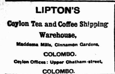 44.Lipton's Ceylon Tea & Coffee Shipping